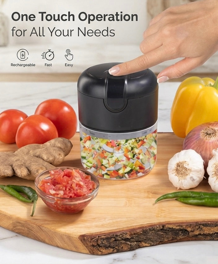 Chop Vegetables in Seconds with One Touch